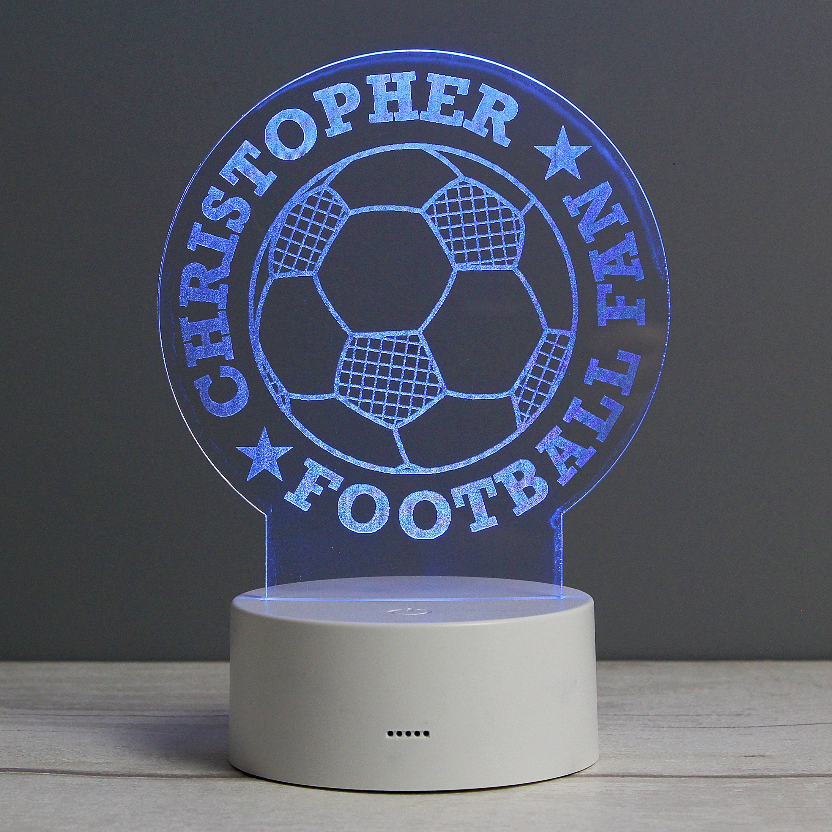 Candles & Reed Diffusers Personalised Football LED Colour Changing Desk Night Light