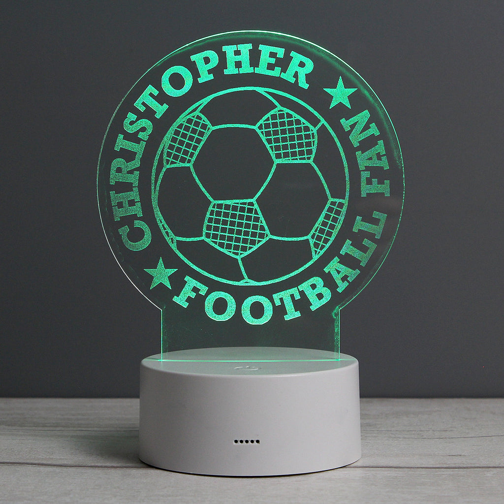 Candles & Reed Diffusers Personalised Football LED Colour Changing Desk Night Light