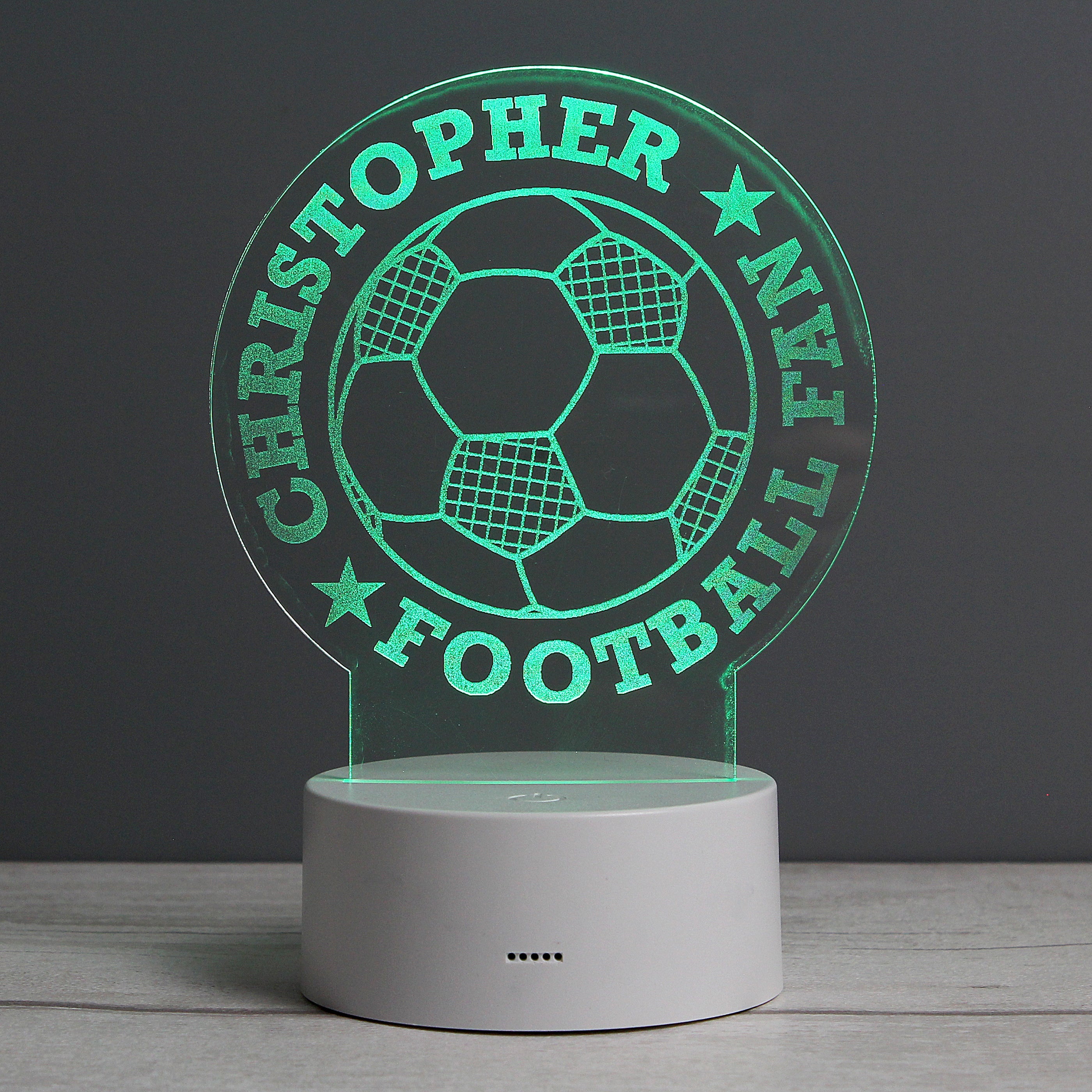 Candles & Reed Diffusers Personalised Football LED Colour Changing Desk Night Light