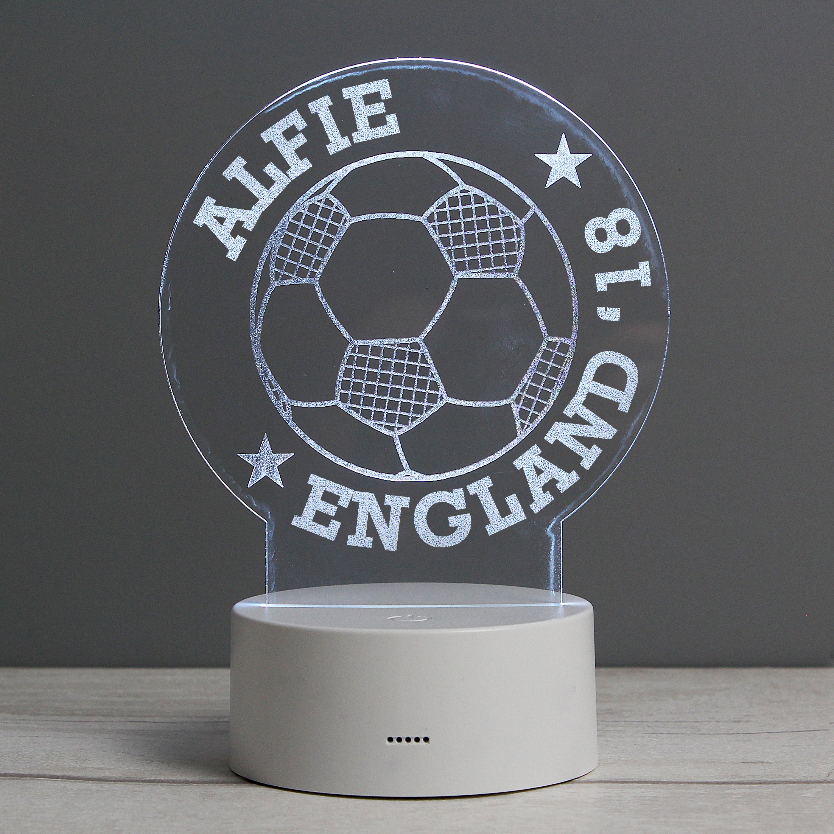 Candles & Reed Diffusers Personalised Football LED Colour Changing Desk Night Light