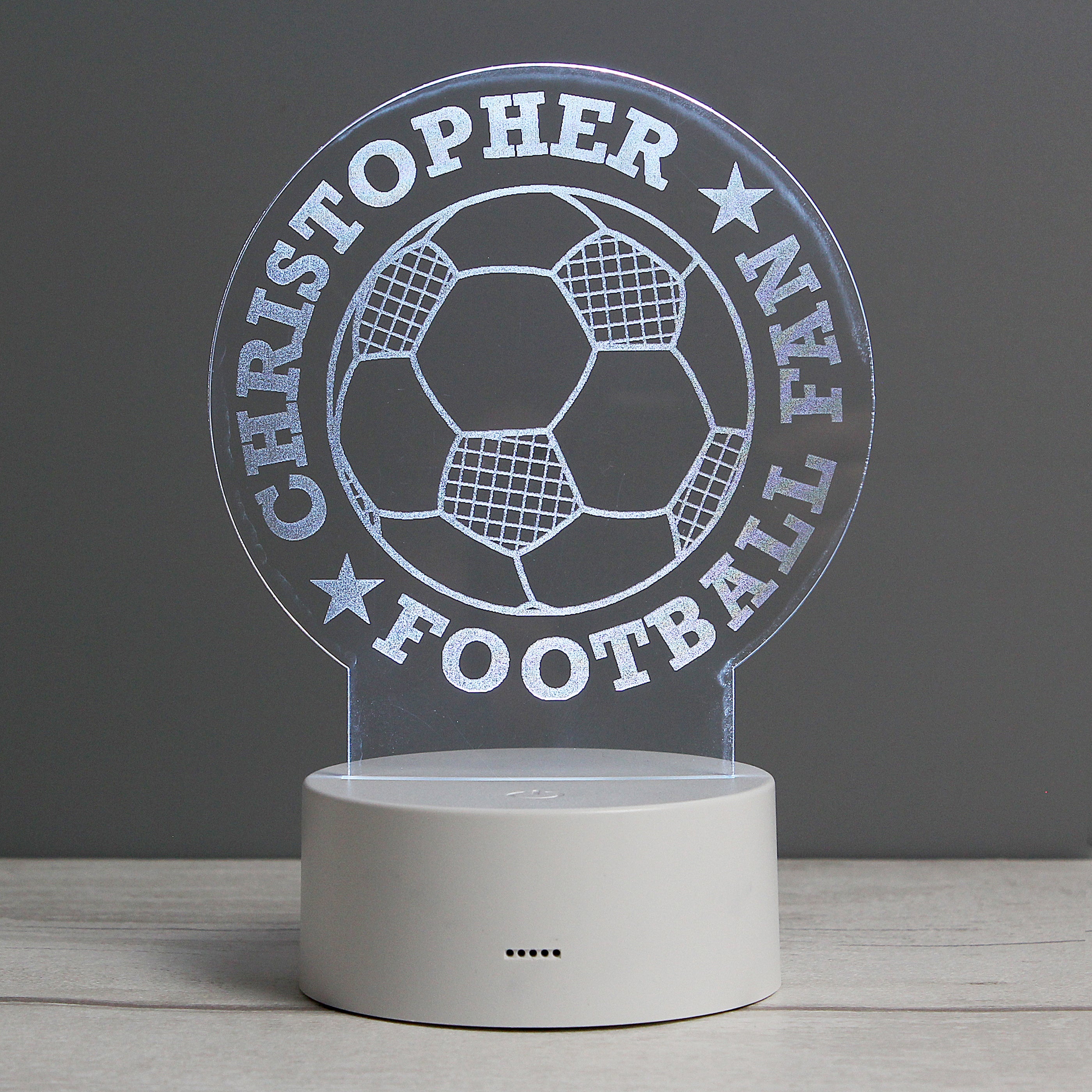 Candles & Reed Diffusers Personalised Football LED Colour Changing Desk Night Light