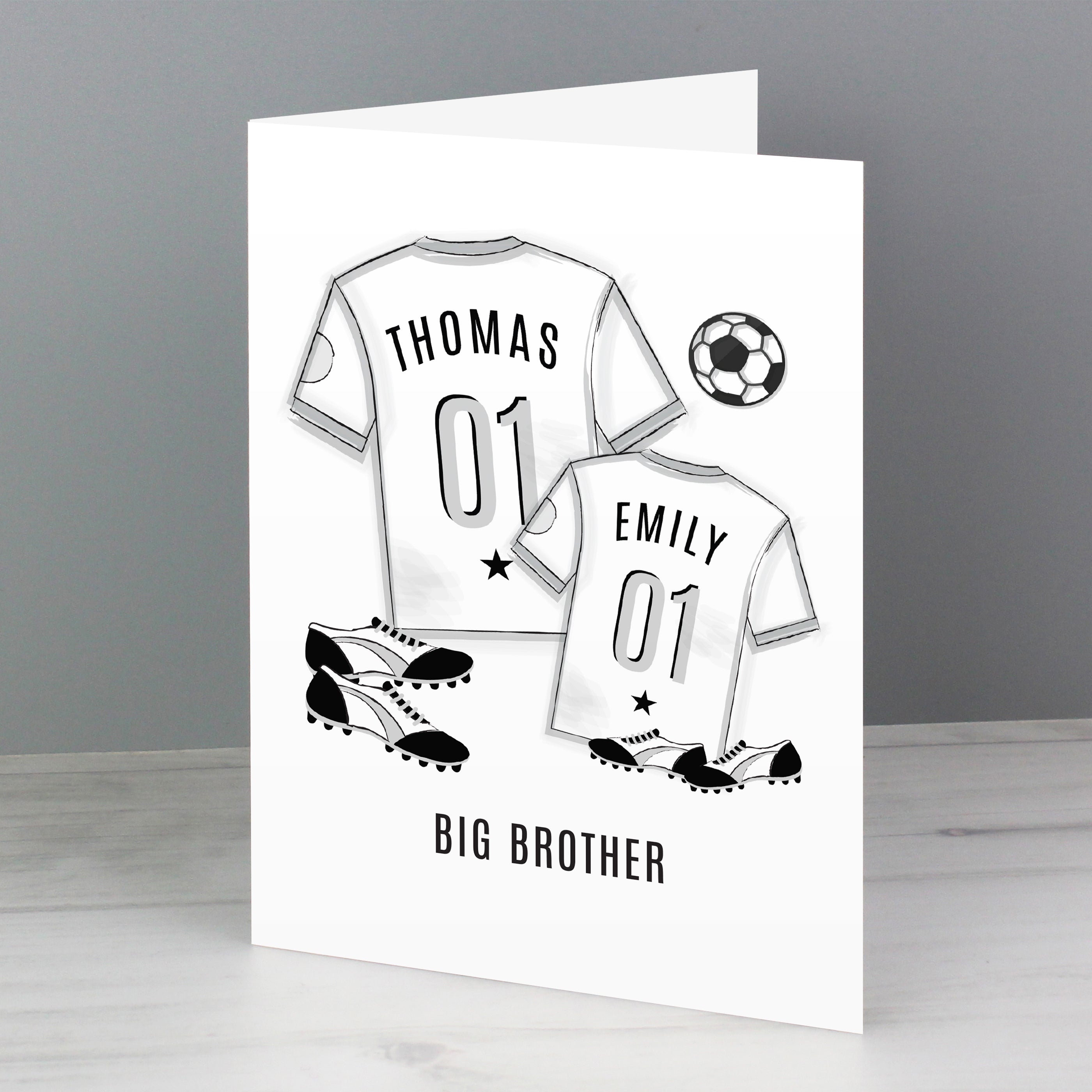 Greetings Cards Personalised Football Mini Me Card