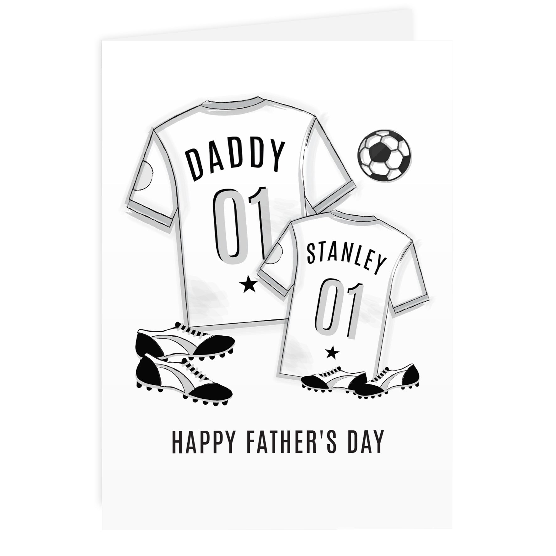Greetings Cards Personalised Football Mini Me Card
