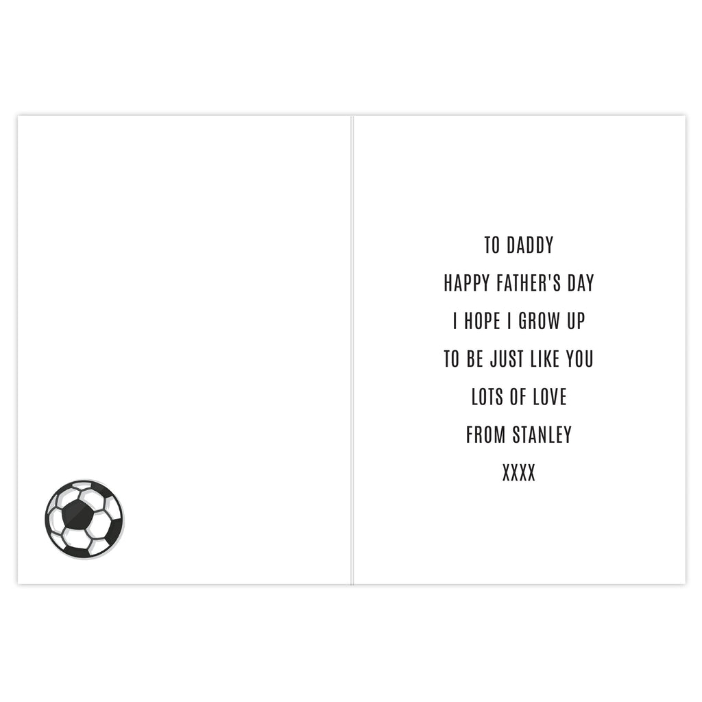 Greetings Cards Personalised Football Mini Me Card