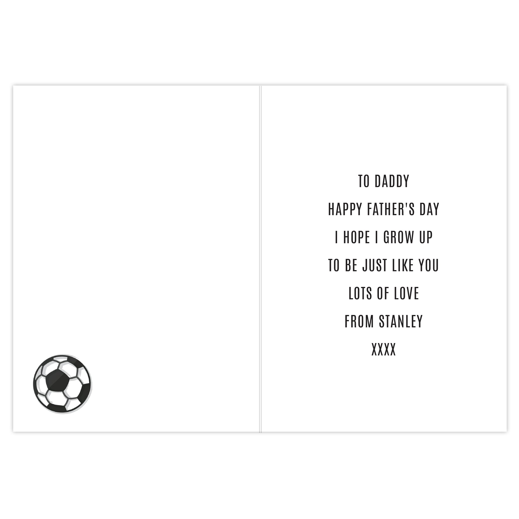 Greetings Cards Personalised Football Mini Me Card