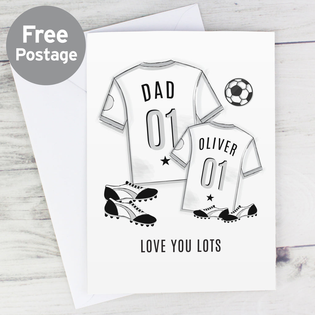 Greetings Cards Personalised Football Mini Me Card