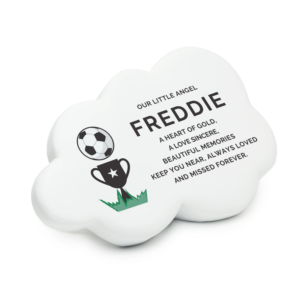 Ornaments Personalised Football Resin Memorial Cloud