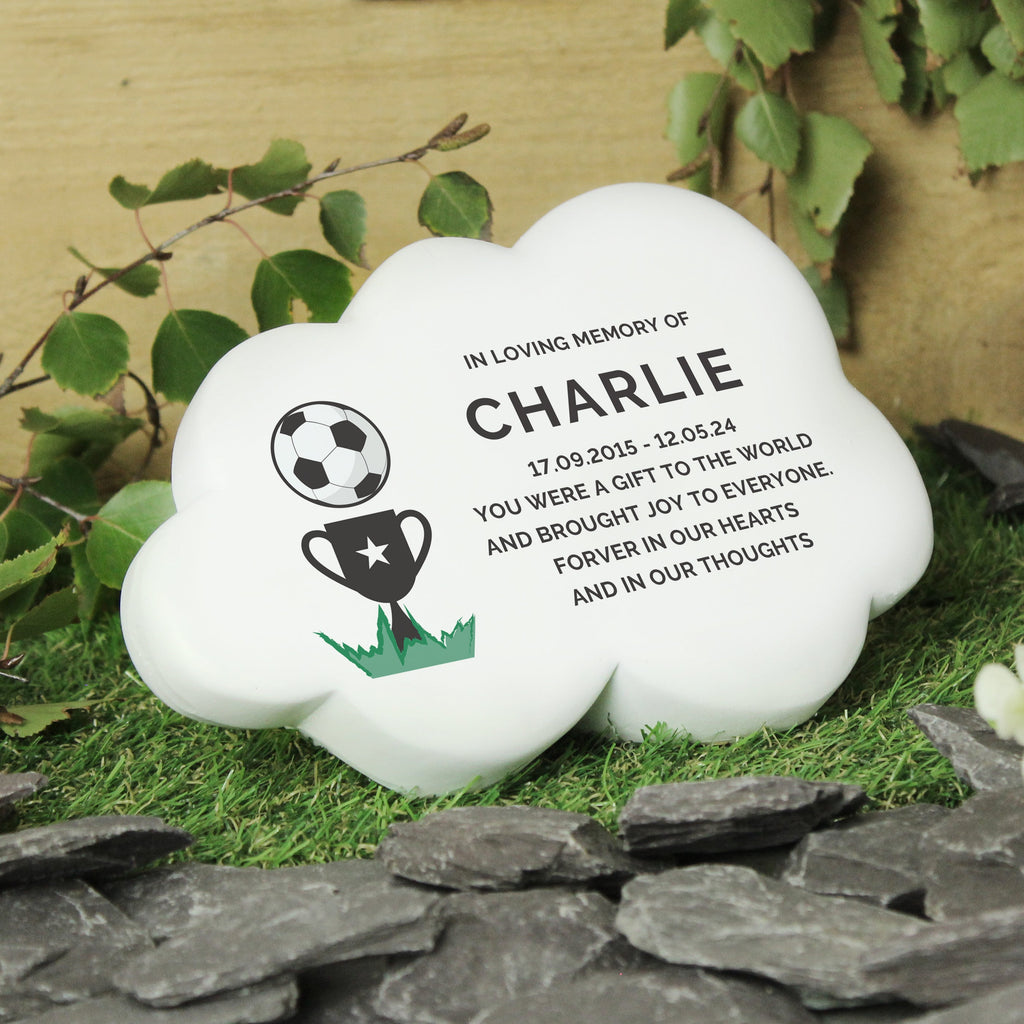 Ornaments Personalised Football Resin Memorial Cloud