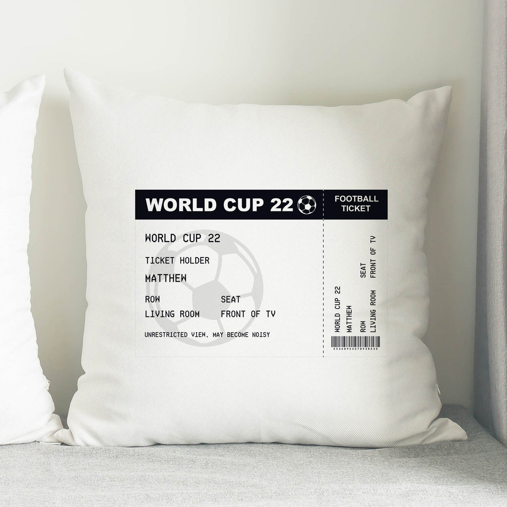 Textiles Personalised Football Ticket Cushion