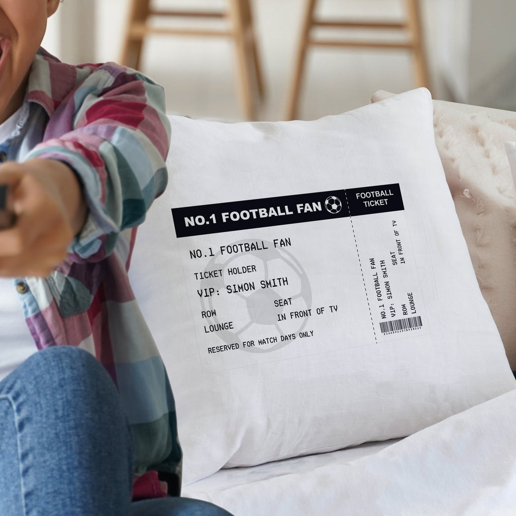 Textiles Personalised Football Ticket Cushion