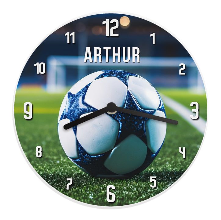 Clocks & Watches Personalised Football Wooden Childrens Clock