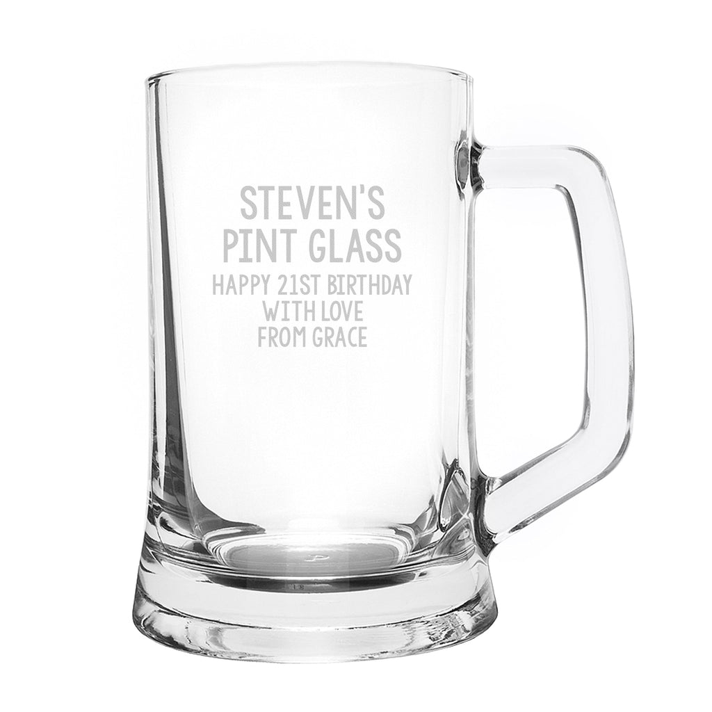 Glasses & Barware Personalised Free Text Pint Stern Tankard
