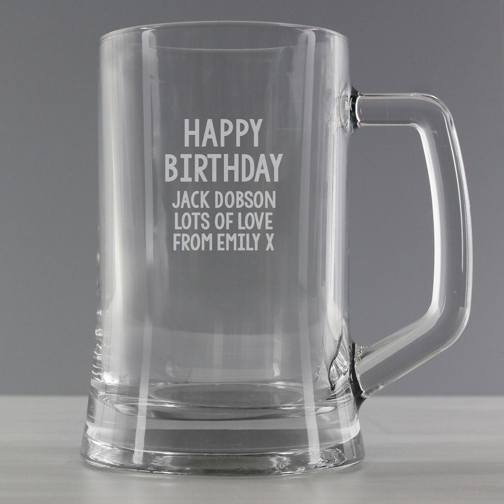 Glasses & Barware Personalised Free Text Pint Stern Tankard