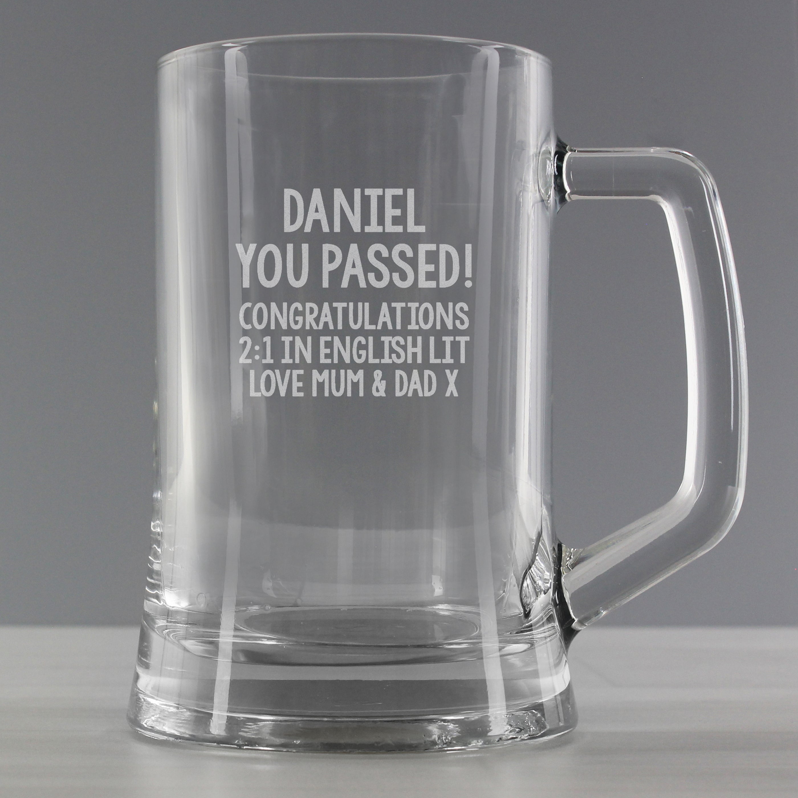 Glasses & Barware Personalised Free Text Pint Stern Tankard
