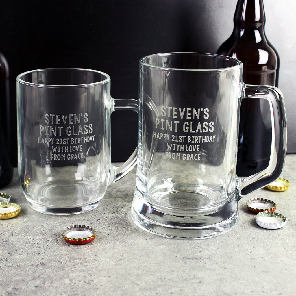 Glasses & Barware Personalised Free Text Pint Stern Tankard
