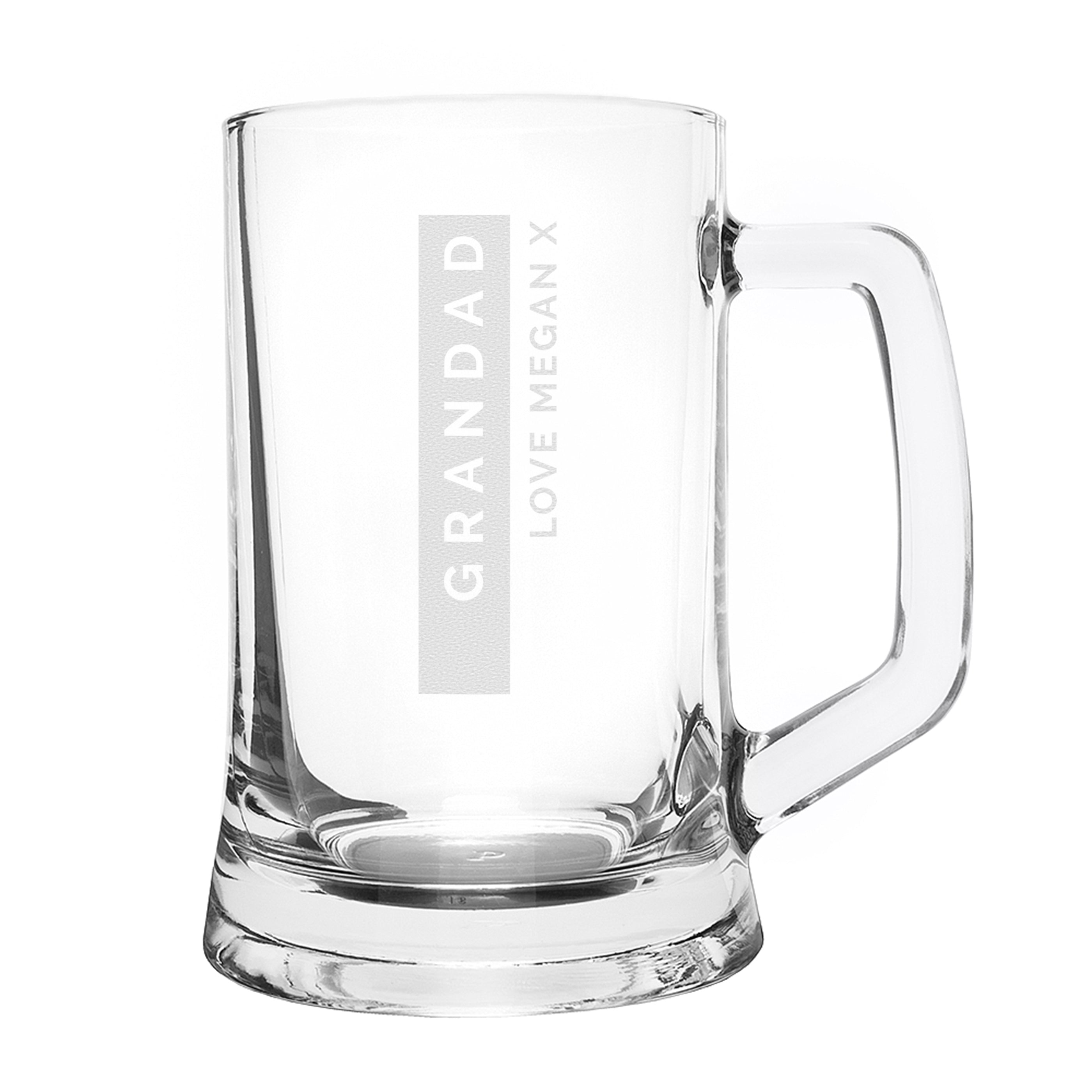 Glasses & Barware Personalised Free Text Stripe Pint Stern Tankard