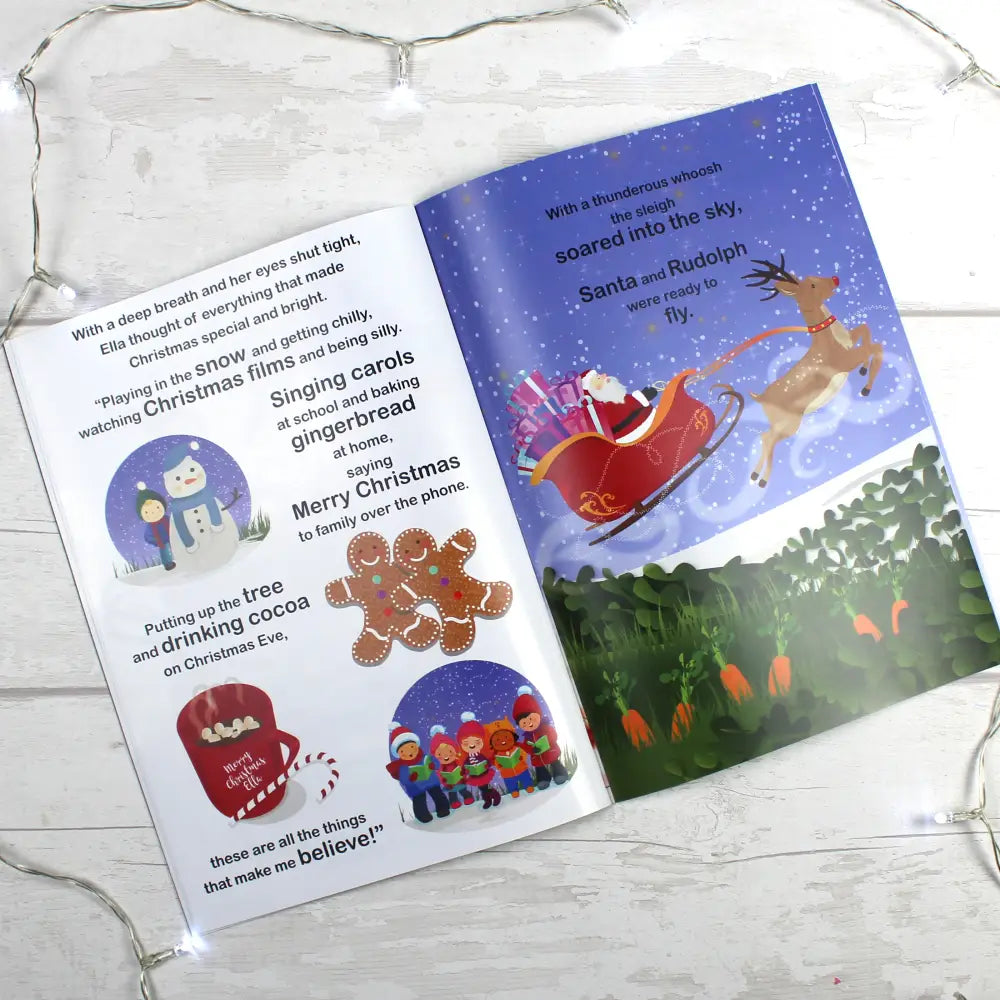 Books Personalised Girls ""It's Christmas"" Story Book, Featuring Santa and his Elf Twinkles