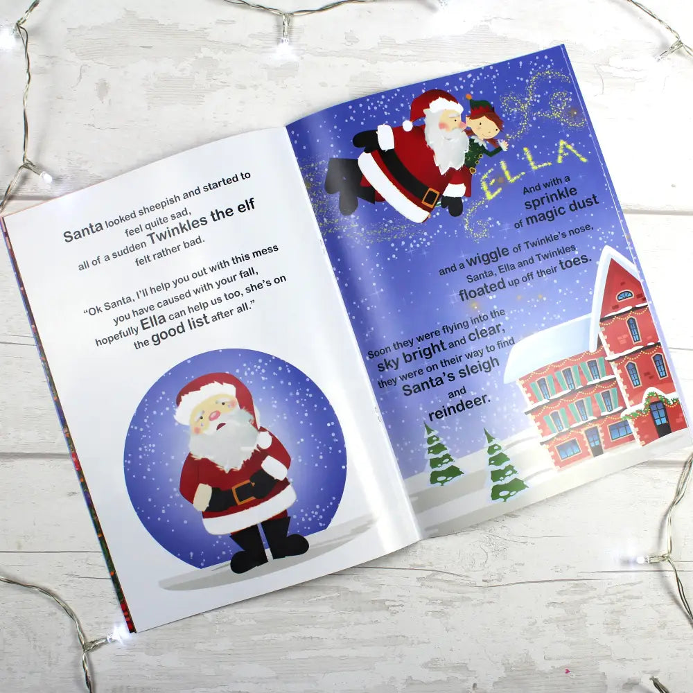 Books Personalised Girls ""It's Christmas"" Story Book, Featuring Santa and his Elf Twinkles