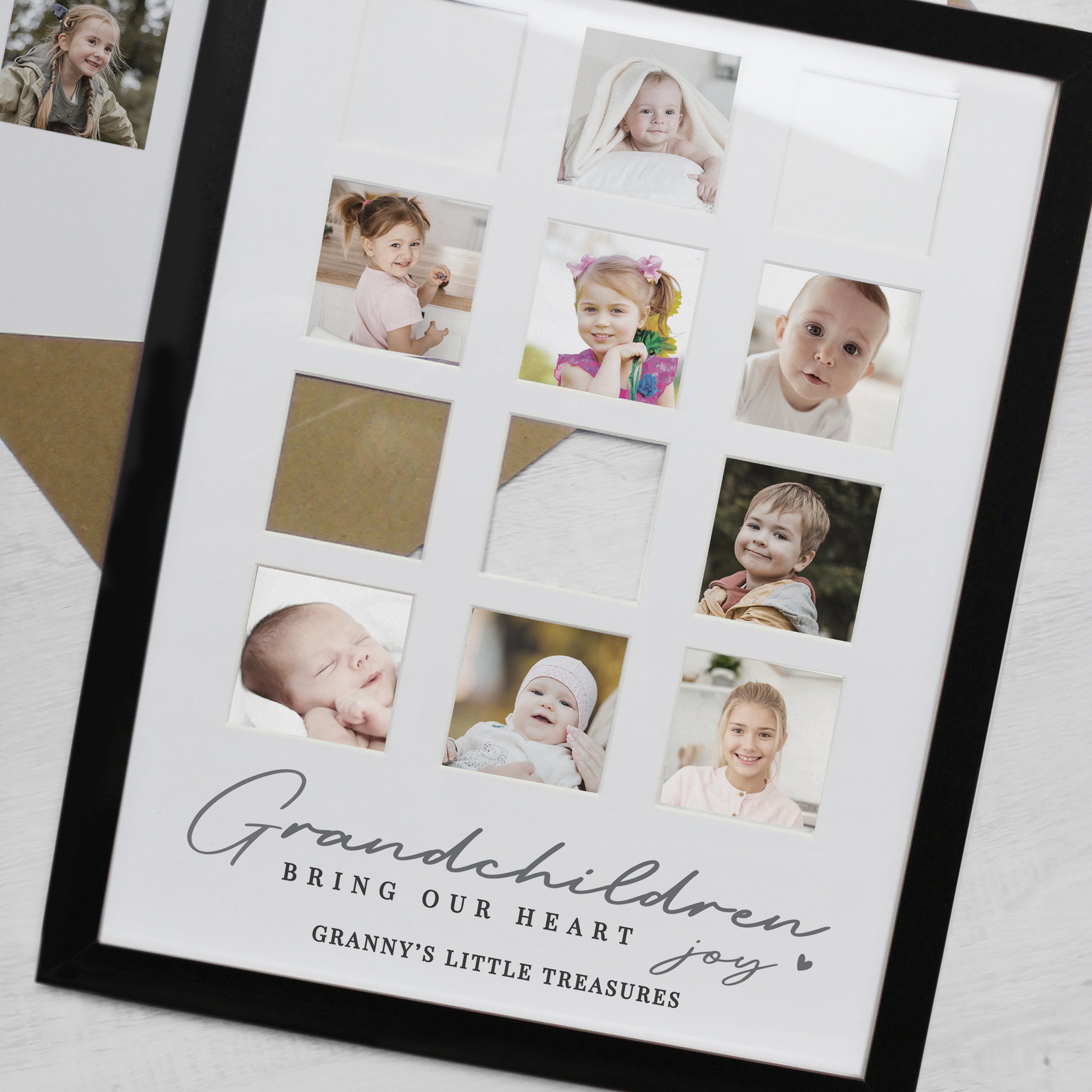 Photo Frames, Albums and Guestbooks Personalised Grandchildren Black Multi Photo Frame