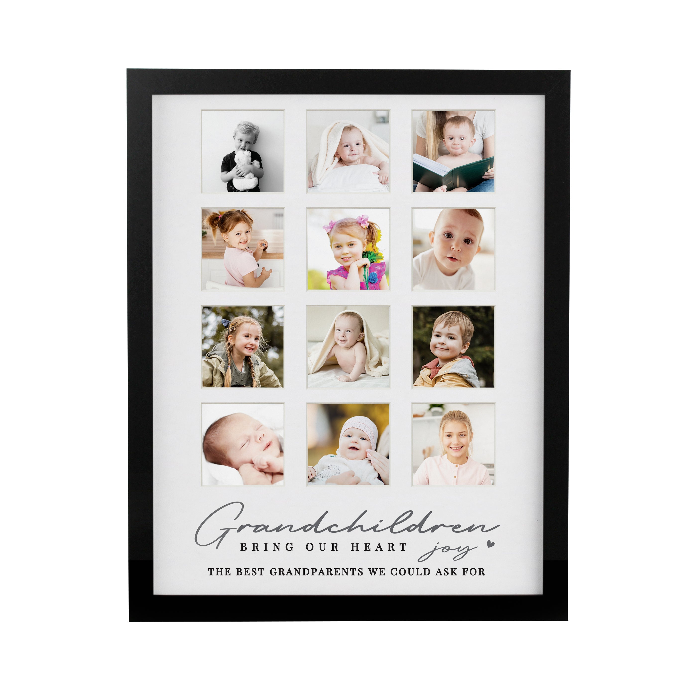 Photo Frames, Albums and Guestbooks Personalised Grandchildren Black Multi Photo Frame