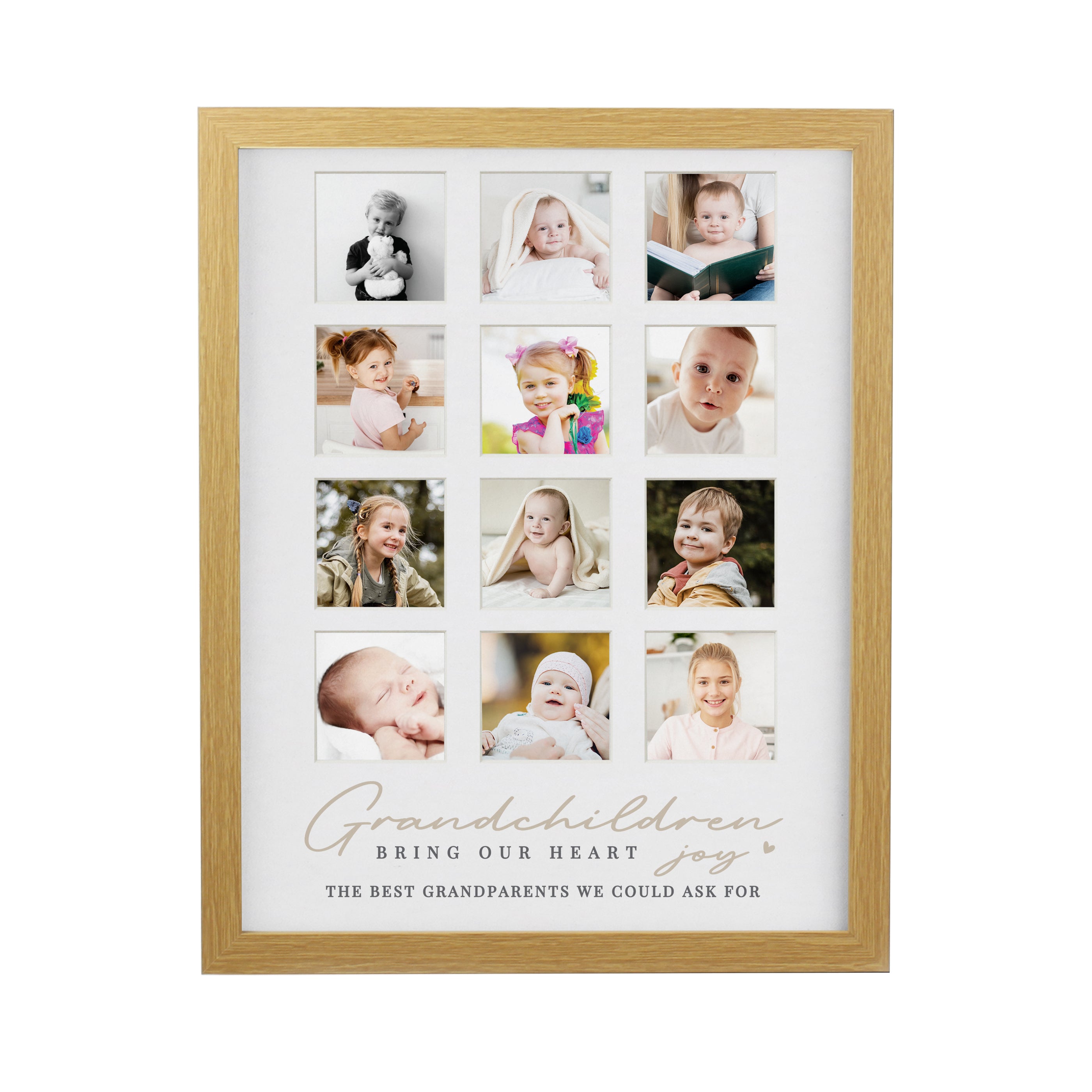 Poster Frames Personalised Grandchildren Oak Multi Photo Frame