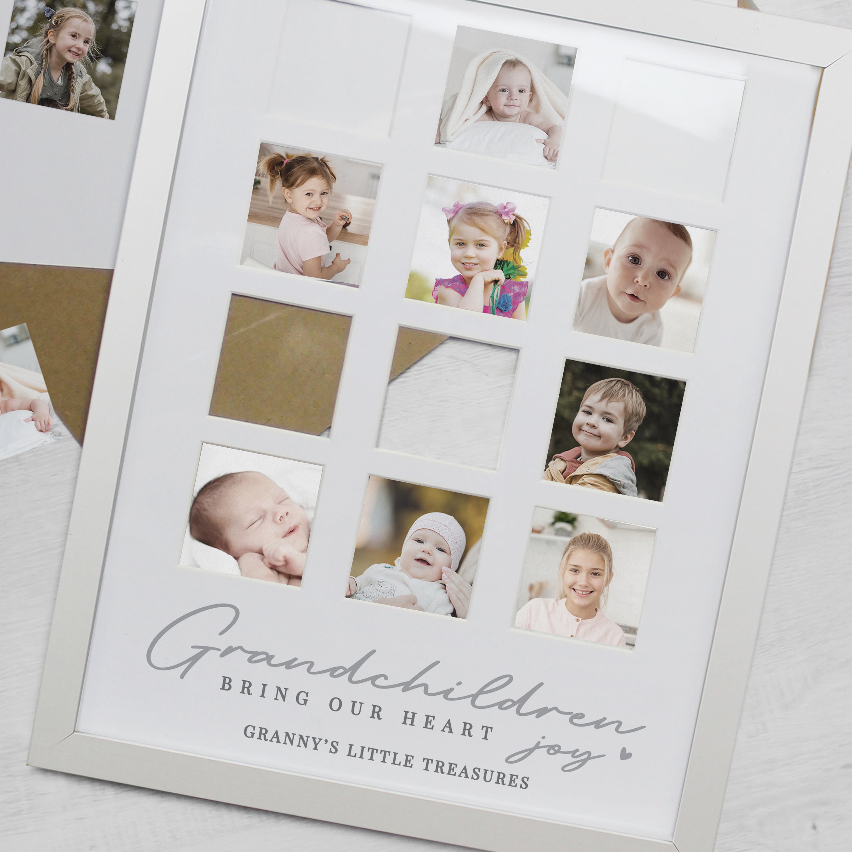 Poster Frames Personalised Grandchildren White Multi Photo Frame
