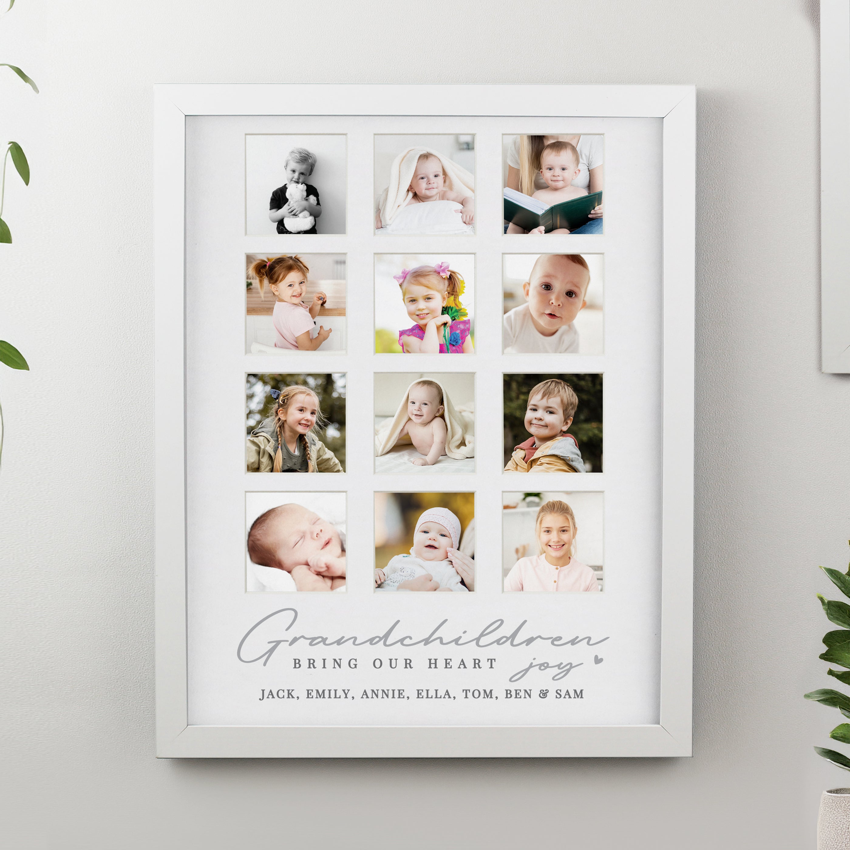 Poster Frames Personalised Grandchildren White Multi Photo Frame
