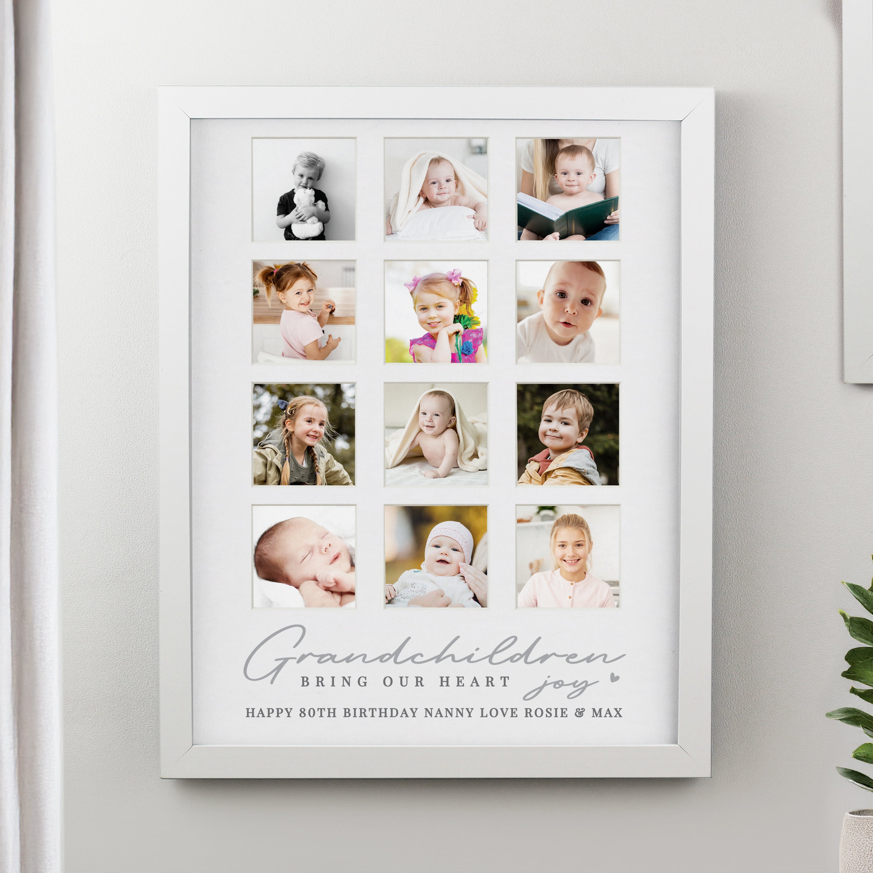 Poster Frames Personalised Grandchildren White Multi Photo Frame