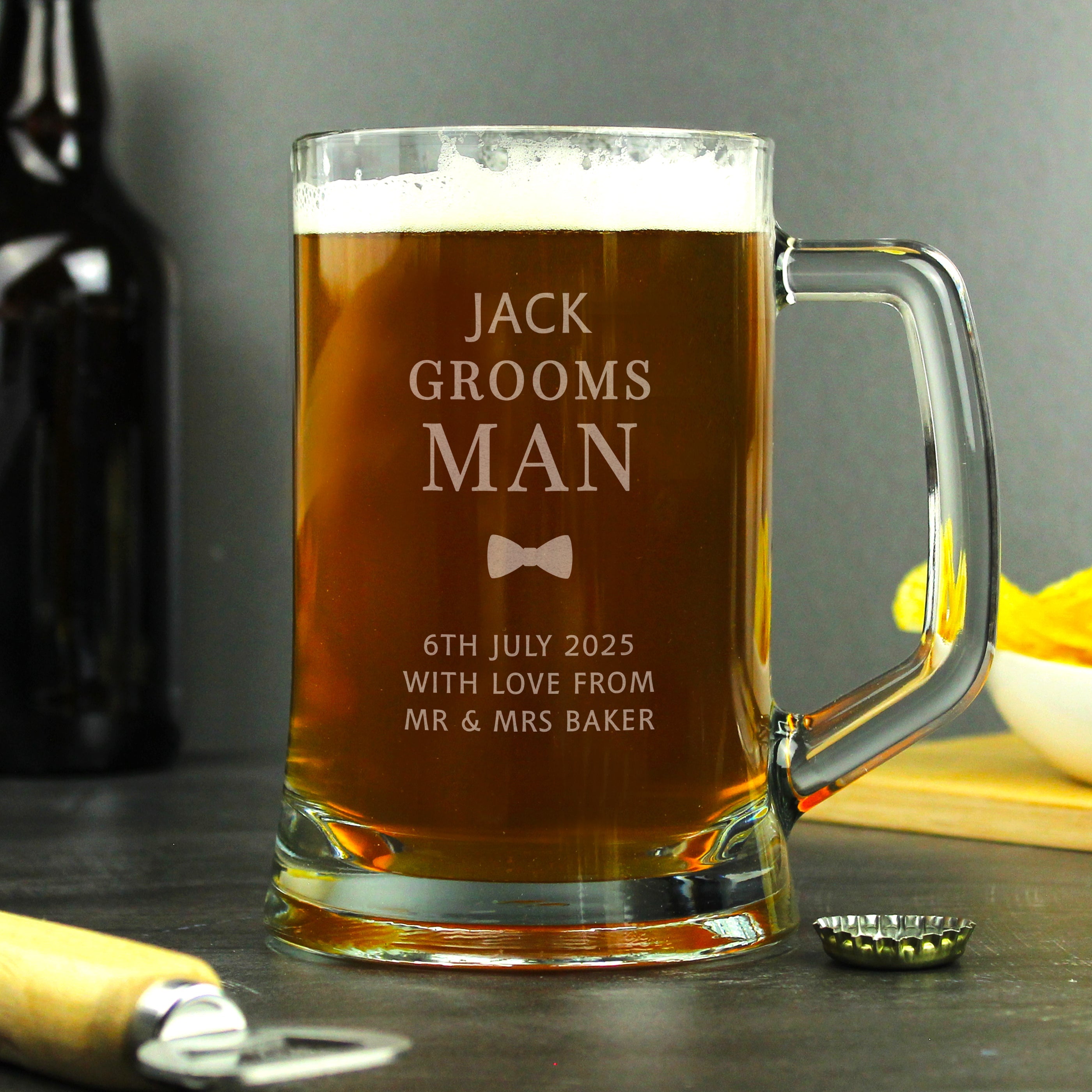 Glasses & Barware Personalised Groomsman Pint Stern Tankard