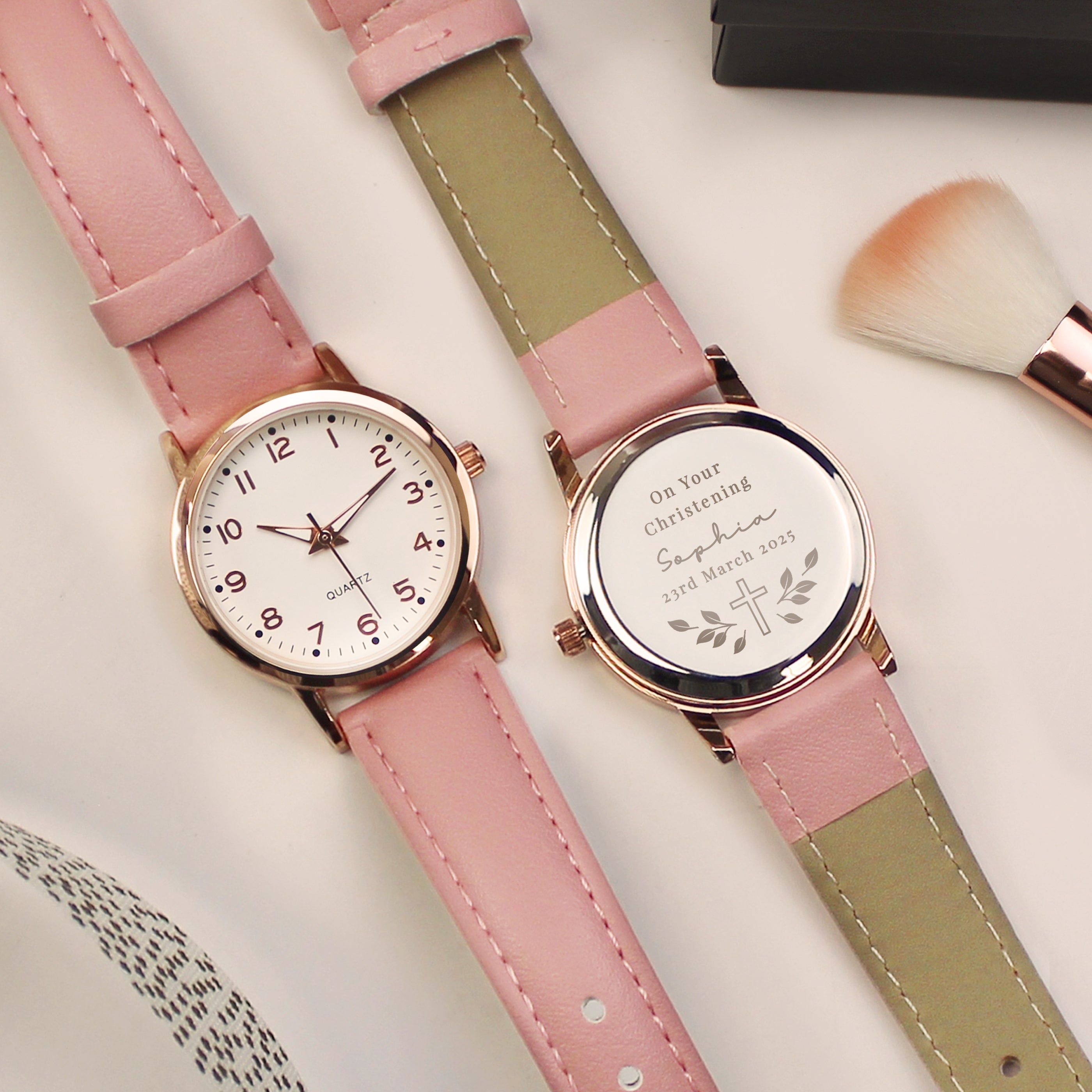 Jewellery Personalised Holy Communion/Christening Pink Watch