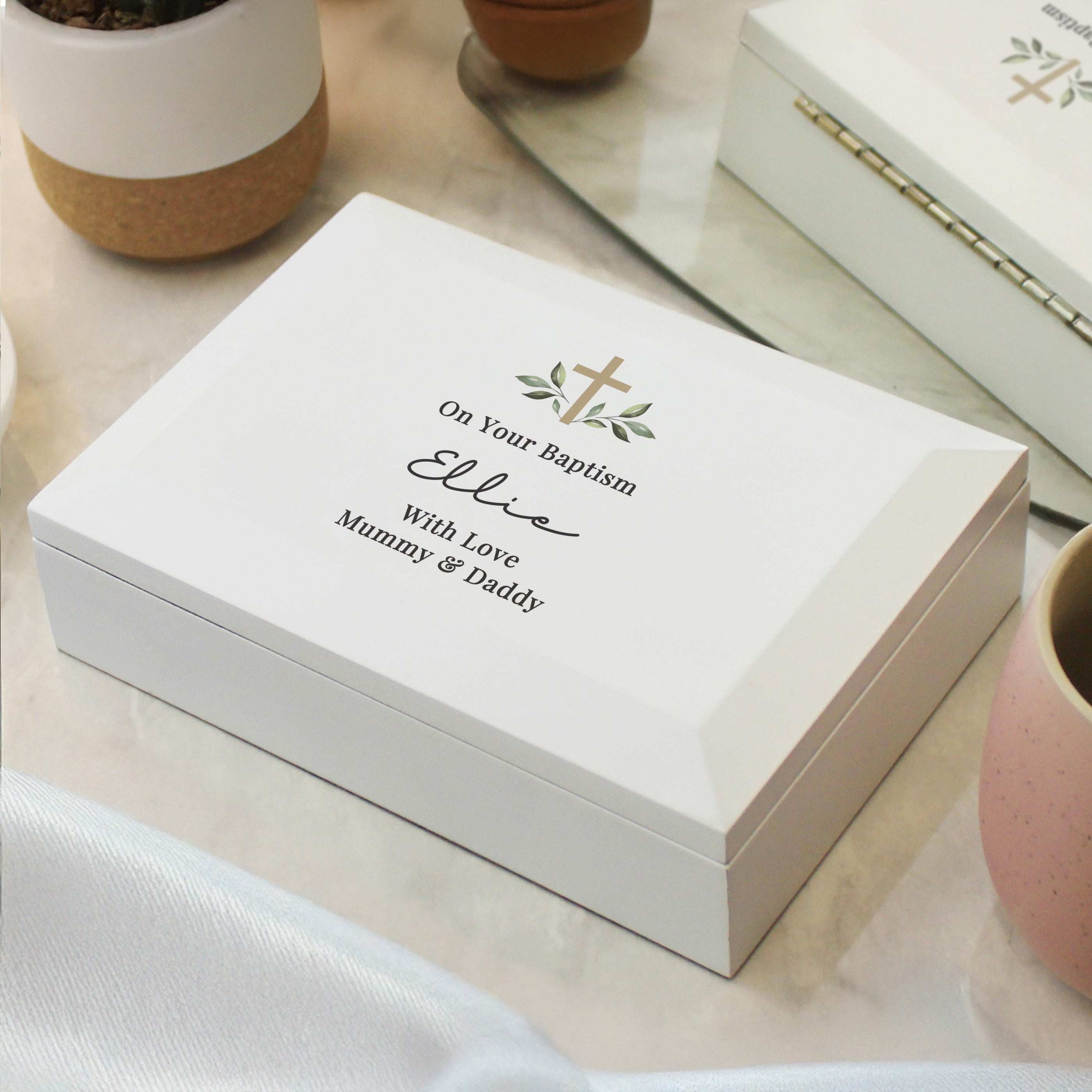 Trinket, Jewellery & Keepsake Boxes Personalised Holy Communion / Christening Wooden Jewellery Box