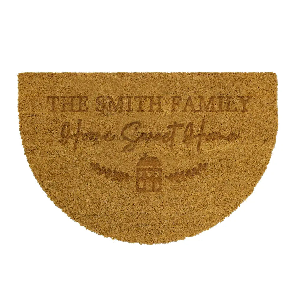Doormats Personalised Home Sweet Home Half Moon Indoor Doormat