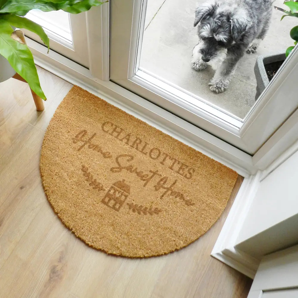 Doormats Personalised Home Sweet Home Half Moon Indoor Doormat