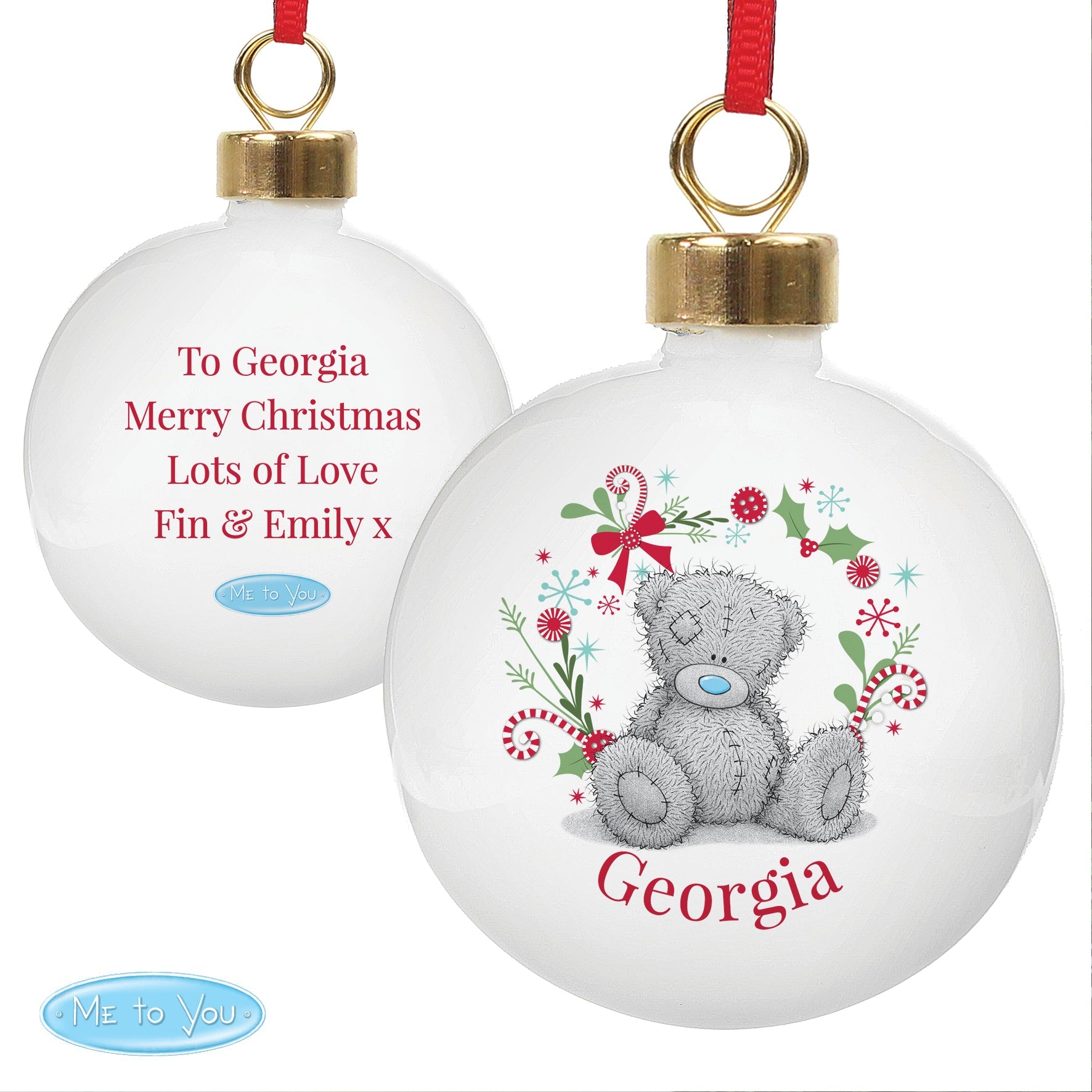 Licensed Products Personalised Me To You For Nan Grandma Mum Christmas Bauble