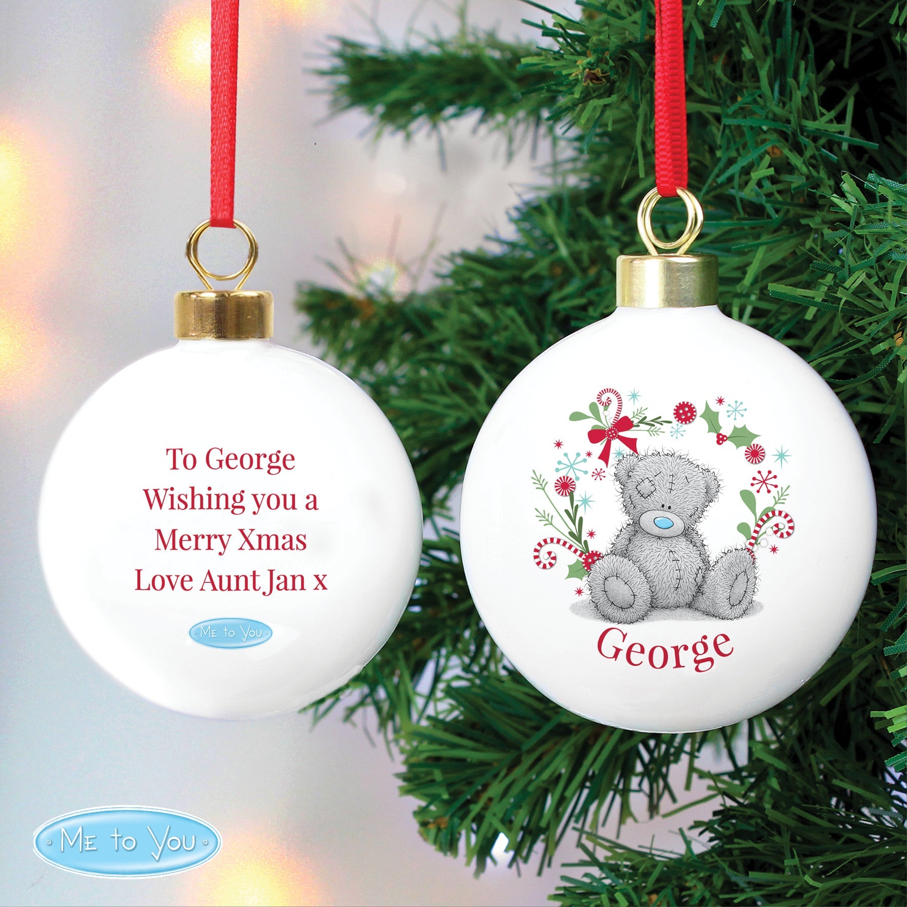 Licensed Products Personalised Me To You For Nan Grandma Mum Christmas Bauble