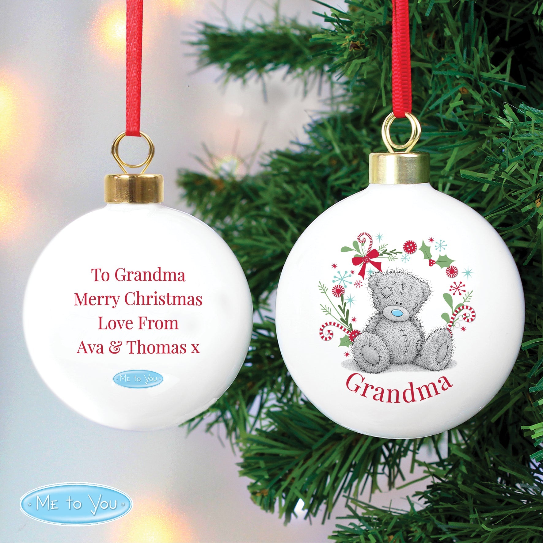 Licensed Products Personalised Me To You For Nan Grandma Mum Christmas Bauble
