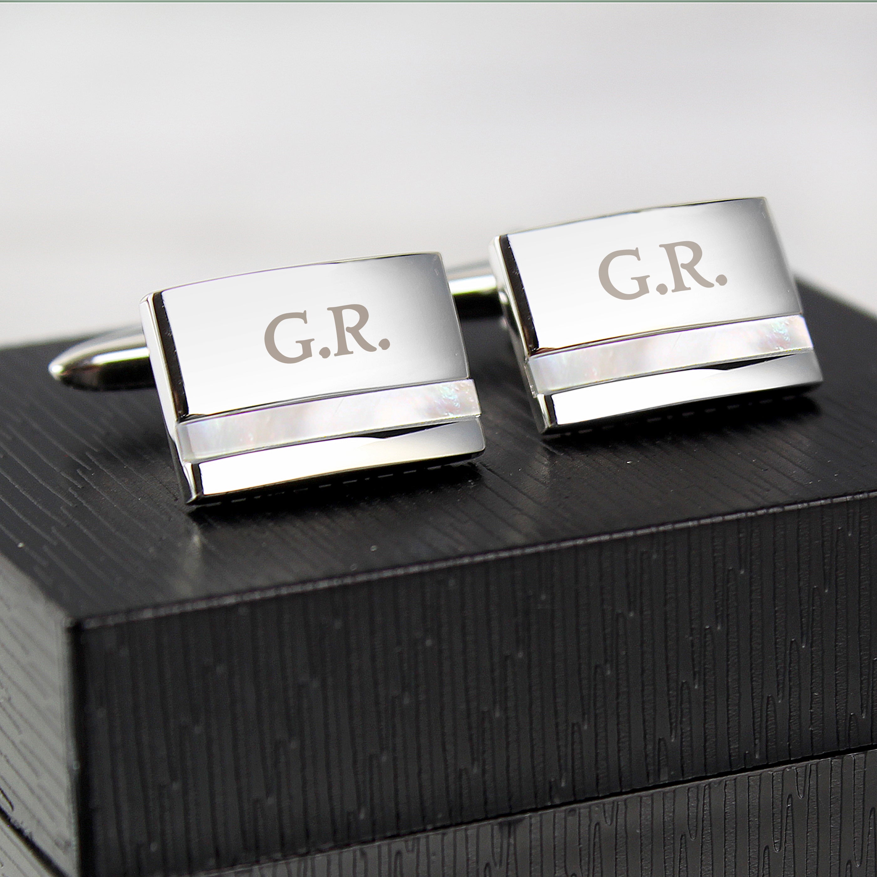 Jewellery Personalised Mother of Pearl Cufflinks