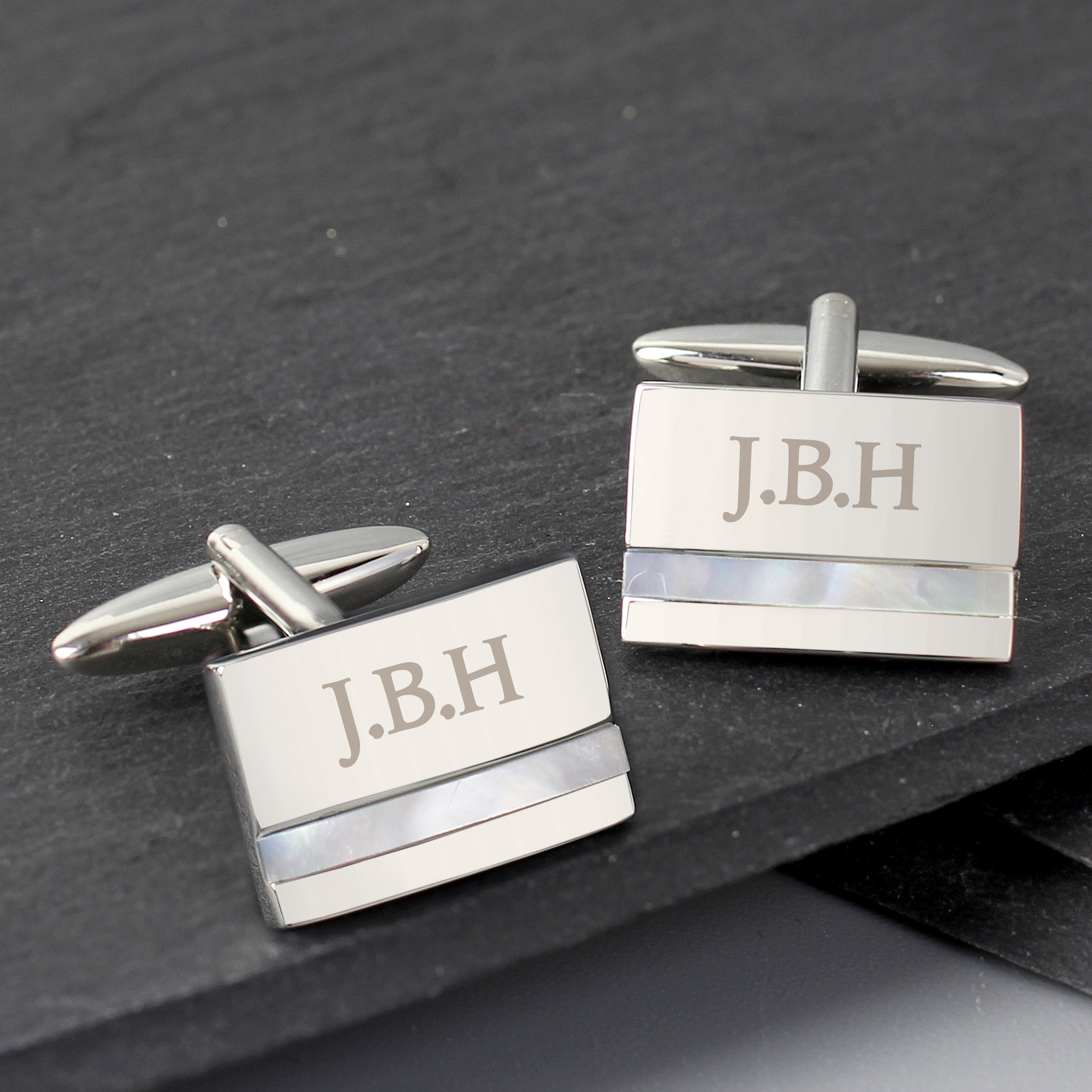 Jewellery Personalised Mother of Pearl Cufflinks
