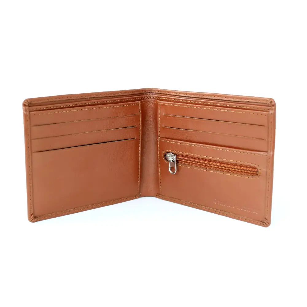 Leather & Leatherette Personalised My Dad is My Hero Tan Leather Wallet