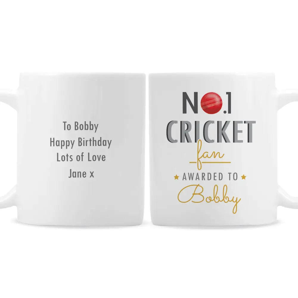 Mugs Personalised No.1 Cricket Fan Mug