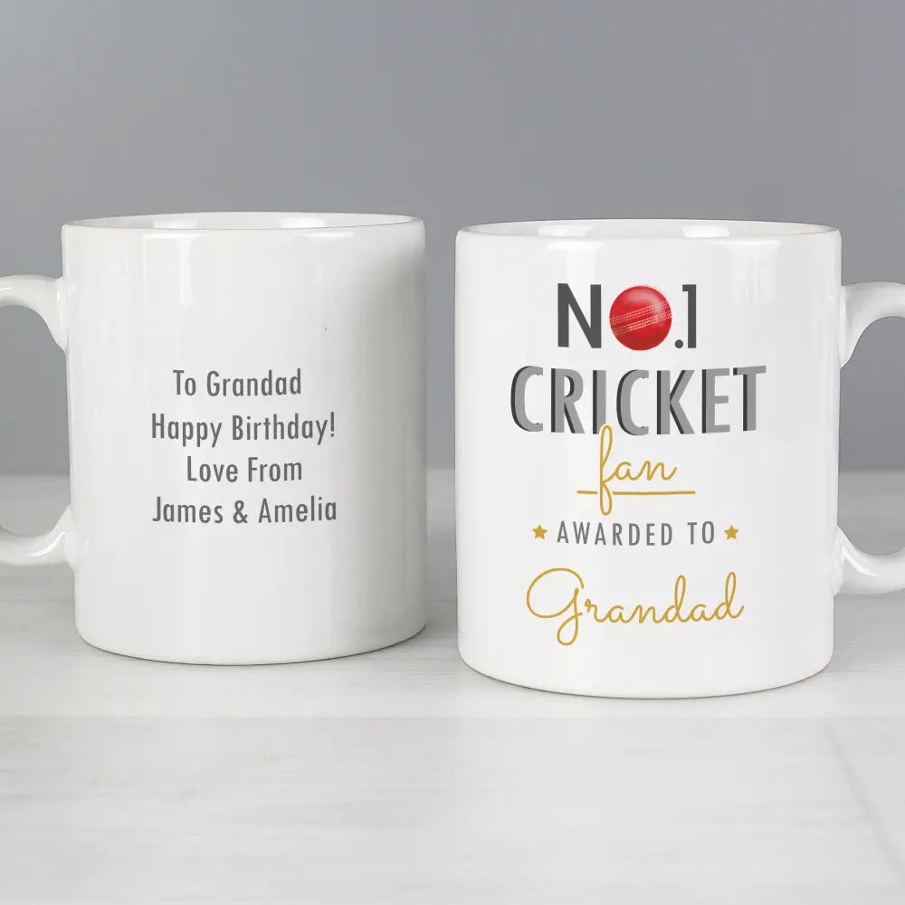 Mugs Personalised No.1 Cricket Fan Mug