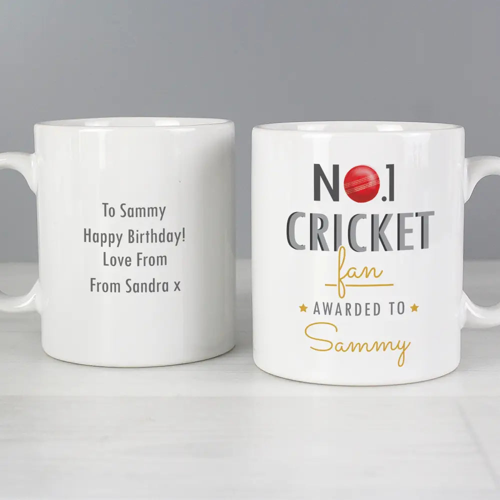 Mugs Personalised No.1 Cricket Fan Mug