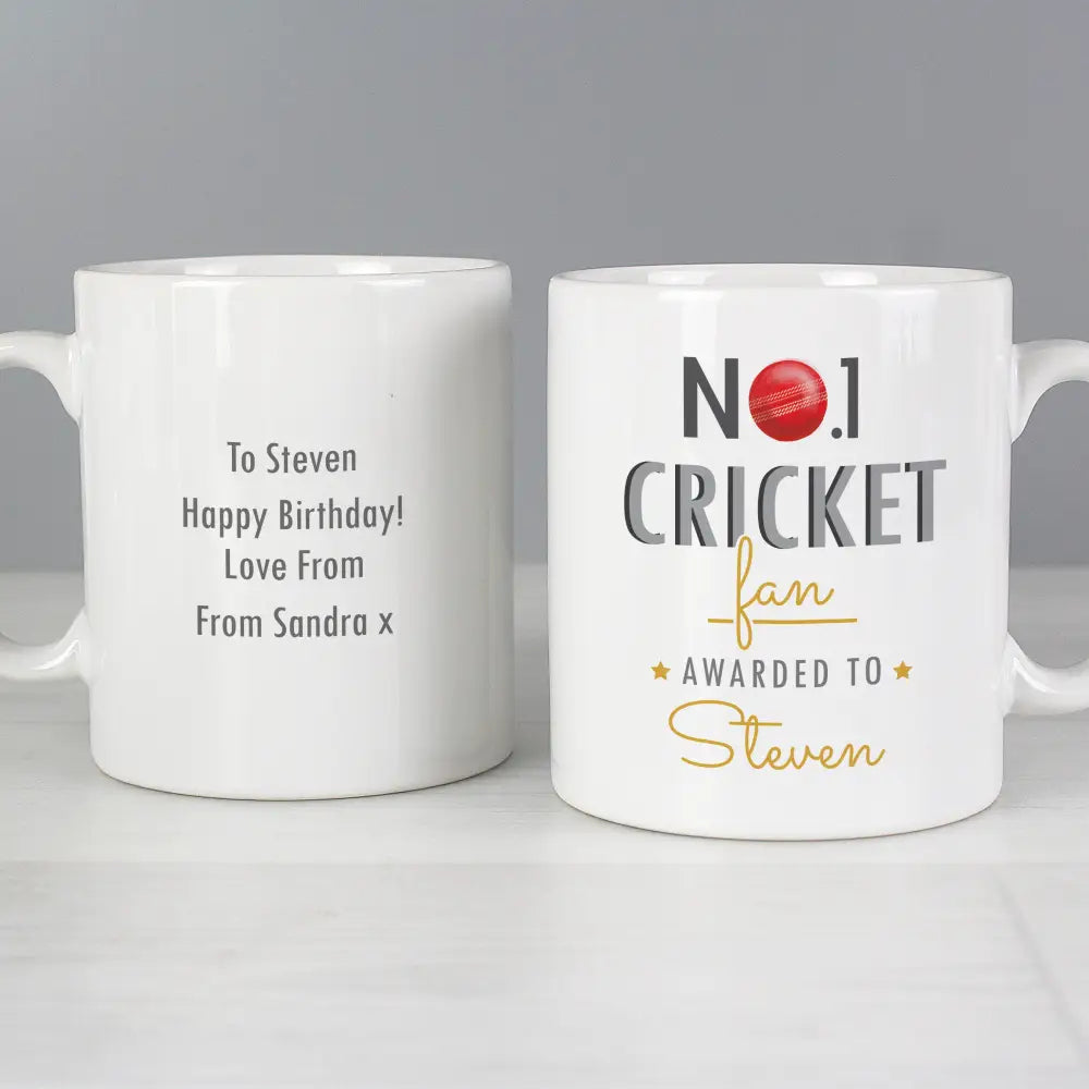 Mugs Personalised No.1 Cricket Fan Mug