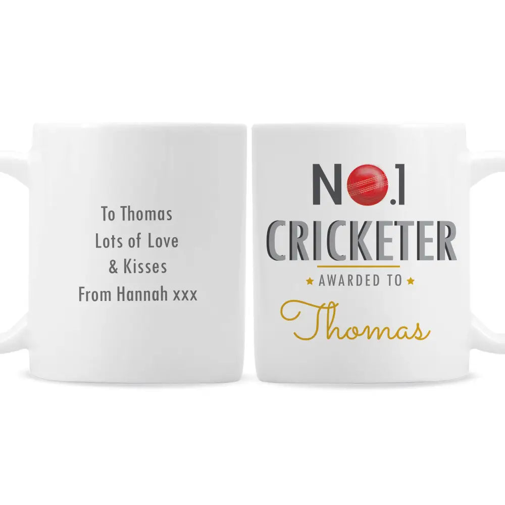 Mugs Personalised No.1 Cricketer Mug