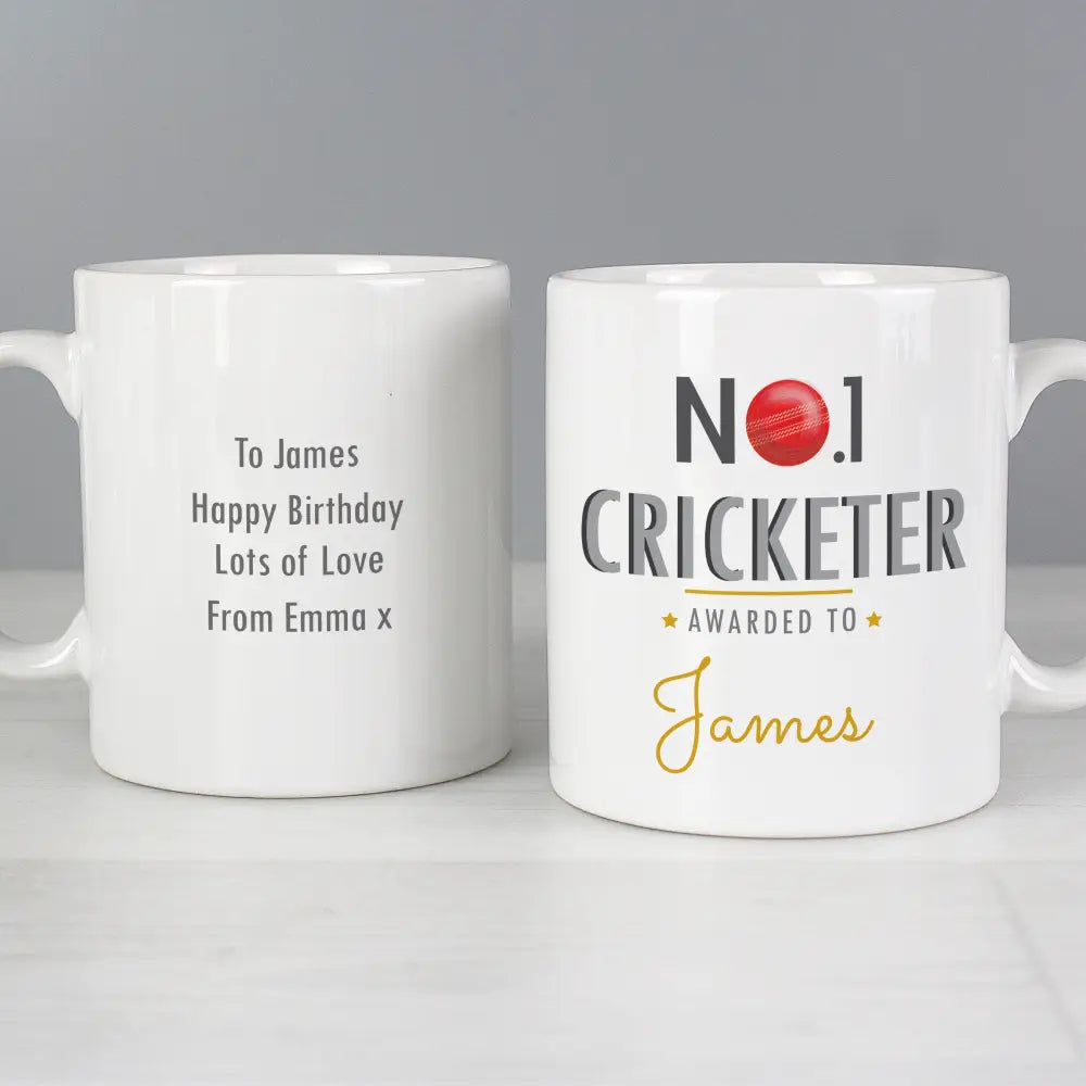 Mugs Personalised No.1 Cricketer Mug