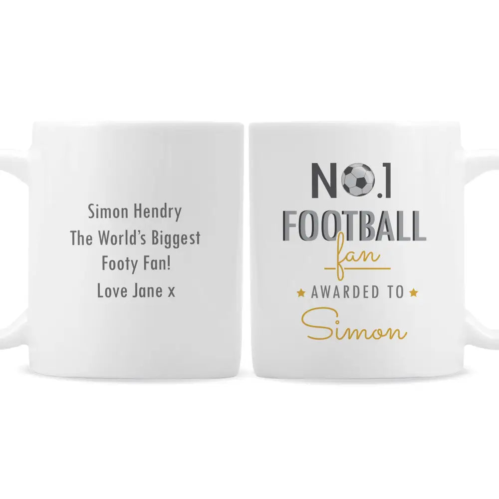 Mugs Personalised No.1 Football Fan Mug