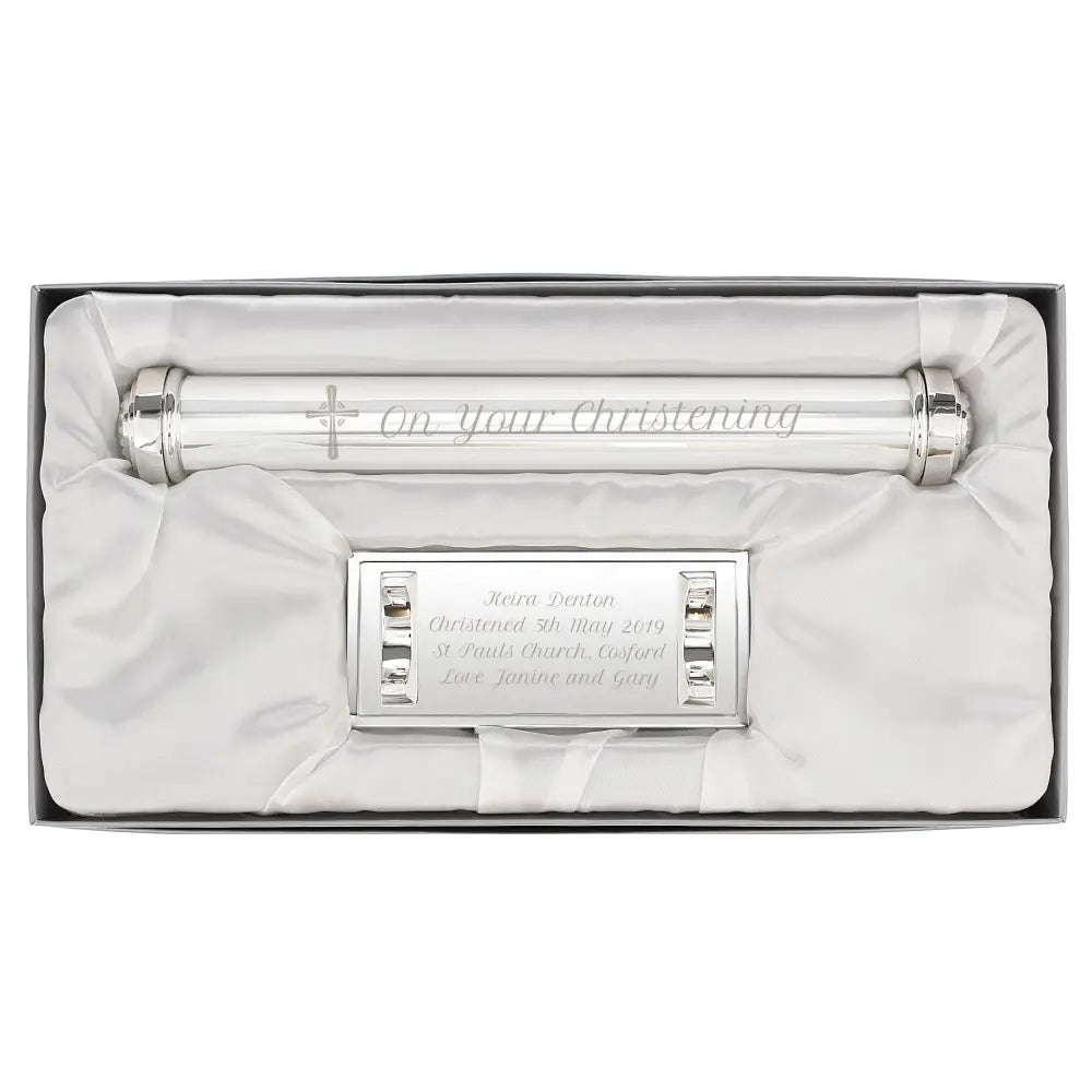 Keepsakes Personalised On Your Christening Certificate Holder