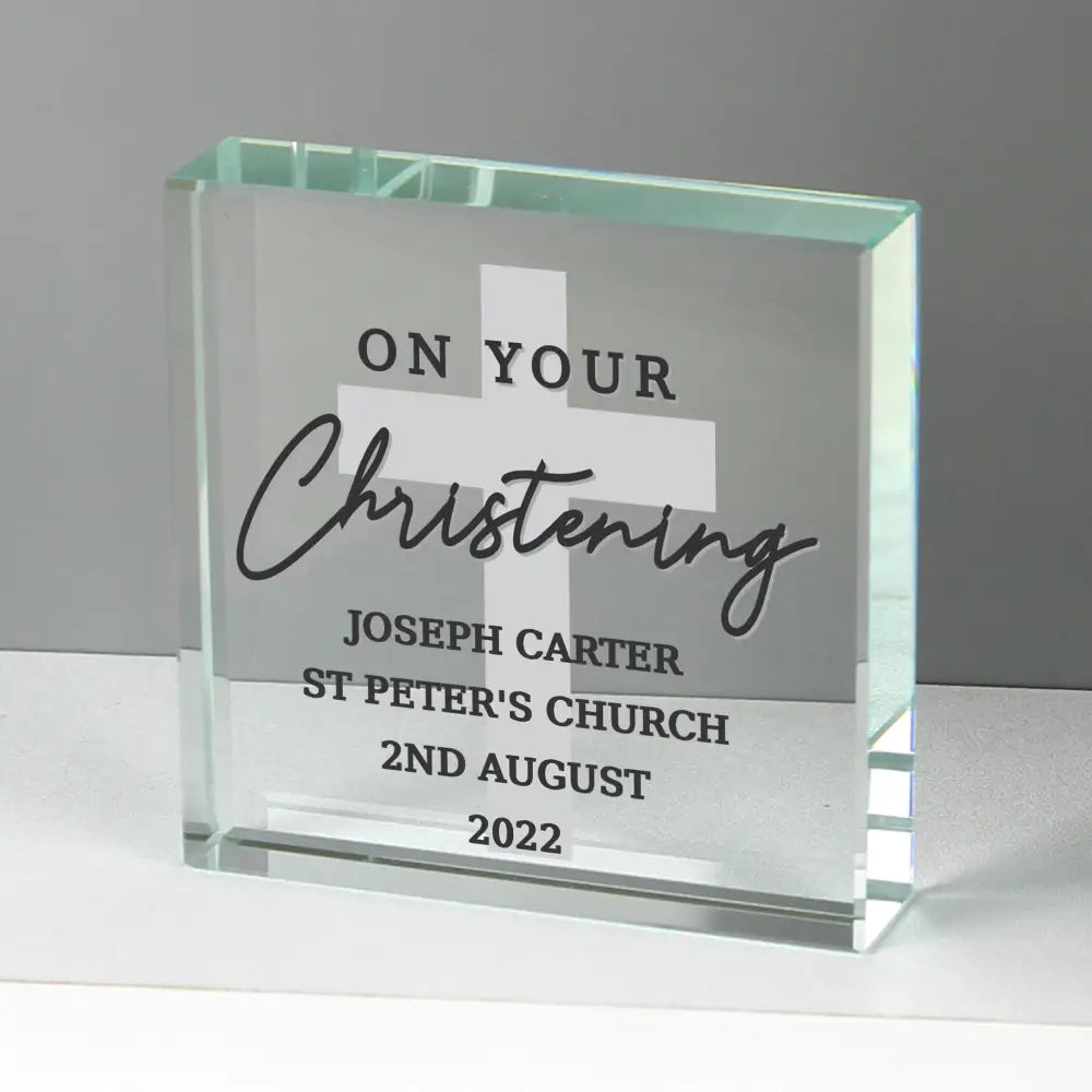 Ornaments Personalised On Your Christening Crystal Token