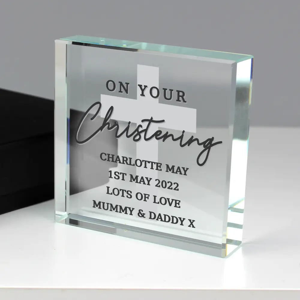 Ornaments Personalised On Your Christening Crystal Token