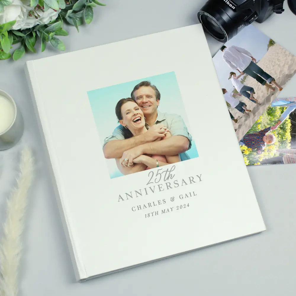 Photo Frames, Albums and Guestbooks Personalised Photo Upload 25th Anniversary Traditional Photo Album